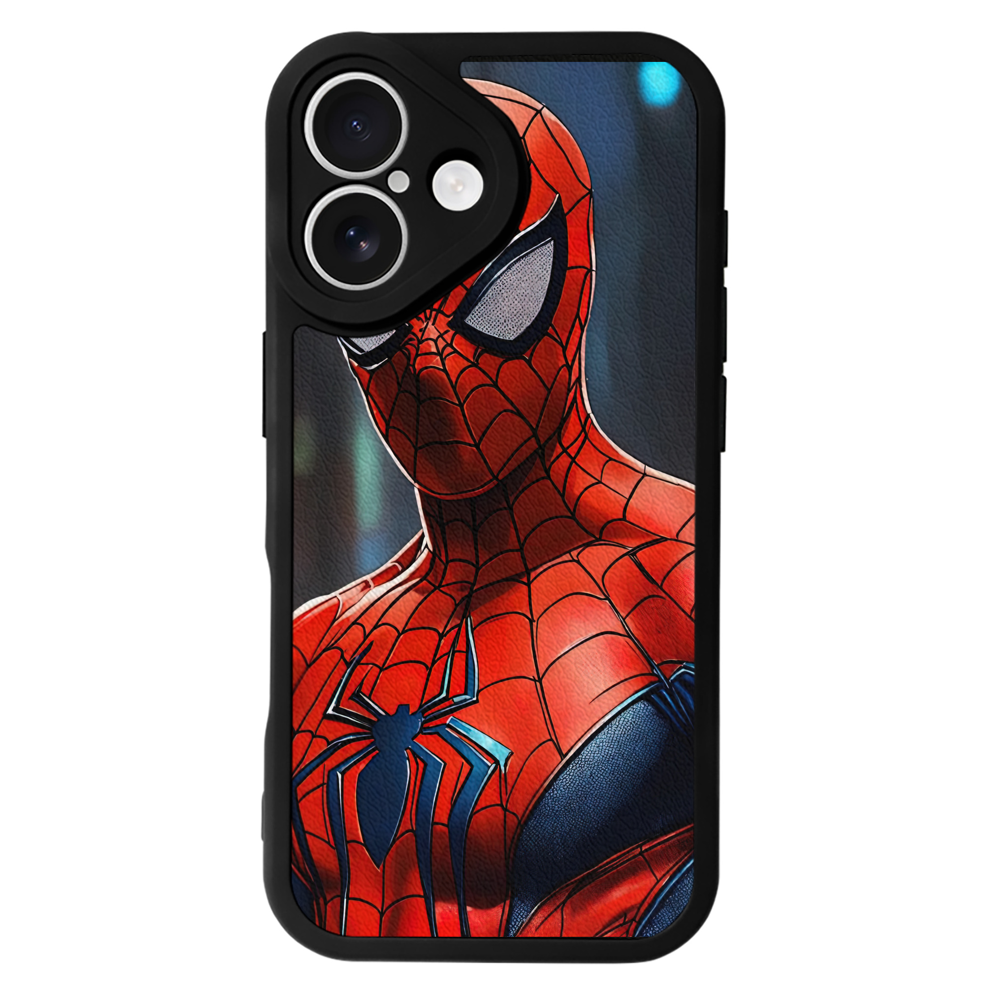 （画像用） Spider Man スパイダーマン 【iPhone 16シリーズ対応】シリコンスマホケース（レザー調） 材質：シリコン